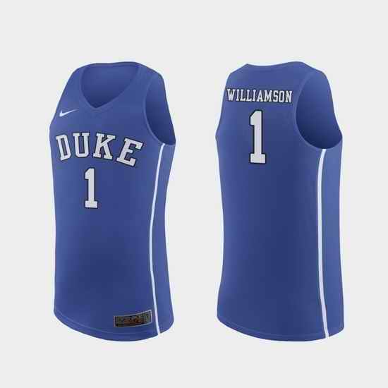 Men Duke Blue Devils Zion Williamson Royal Authentic College Basketball Jersey